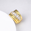 Brass Micro Pave Cubic Zirconia Finger Rings RJEW-BB39437-G-7-6