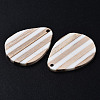 Stripe Resin & Wood Pendants X-RESI-N025-015A-B01-3