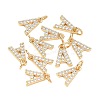 SHEGRACE Brass Micro Pave Clear Cubic Zirconia Pendants XGRQ29583-394G-A-1