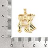 Brass & Rhinestone Pendants RB-CBA4B36-01G-3