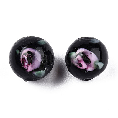 Handmade Lampwork Beads Strands LAMP-N021-45A-1