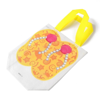 Summer Beach Theme Printed Flip Flops Non-Woven Reusable Folding Gift Bags with Handle LS-ABAG-F009-E11-1