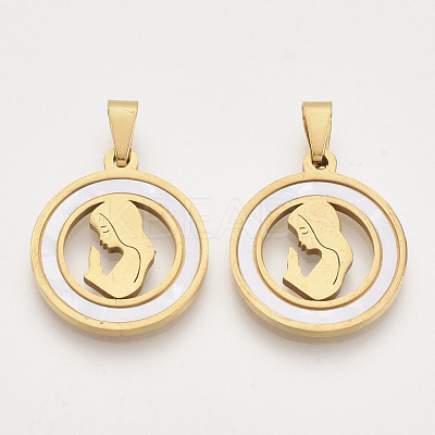 201 Stainless Steel Pendants STAS-N089-61G-1