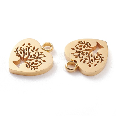 Ion Plating(IP) 304 Stainless Steel Charms LS-STAS-Y002-05G-1
