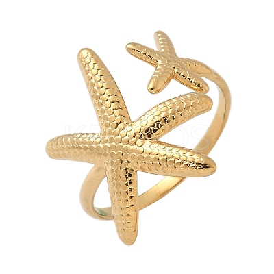 304 Stainless Steel Cuff Rings RJEW-P150-03B-G-1