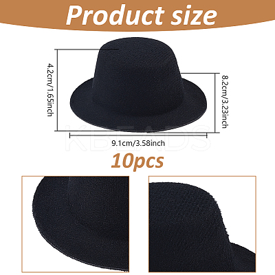 EVA Cloth Round Fascinator Hat Base for Doll AJEW-WH0455-258B-1
