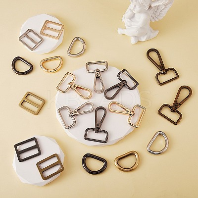 24Pcs 12 Style Iron D Rings FIND-SZ0002-25-1