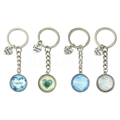 Alloy Glass Keychain KEYC-YW00068-01-1