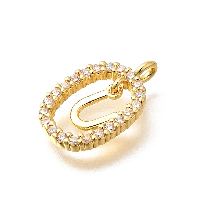 Brass Micro Pave Cubic Zirconia Pendants ZIRC-P123-01G-U01-1