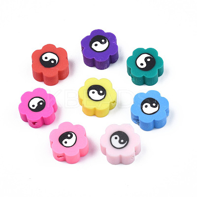 Handmade Polymer Clay Beads CLAY-S096-046-1