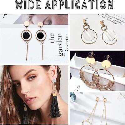PVD Vacuum Plating 304 Stainless Steel Stud Earring Findings STAS-UN0016-05B-RG-1