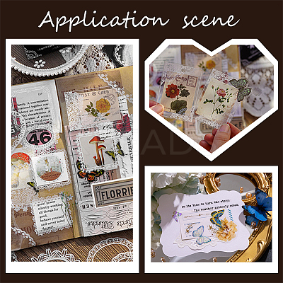 8 Sets 8 Styles PET Scrapbook Decorative Stickers DIY-OC0010-22-1