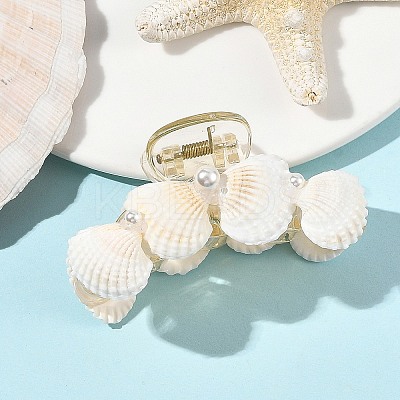 Bowknot Shape Natural White Shell Claw Hair Clips PHAR-TA000007-1