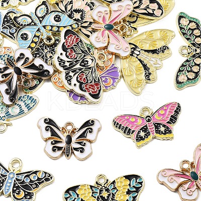 24Pcs 12 Styles Alloy Enamel Pendants ENAM-FS0001-94-1
