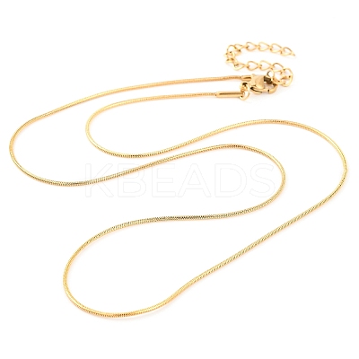 201 Stainless Steel Round Snake Chain Necklaces for Women NJEW-G140-06A-G-1-1