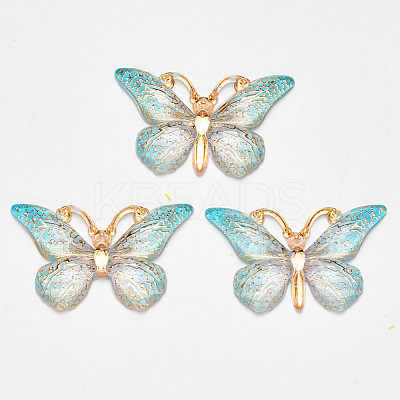 Transparent Acrylic Pendants TACR-R140-08G-1