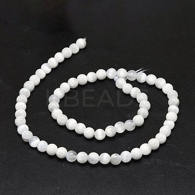 Natural Selenite Beads Strands G-O201A-02A-1