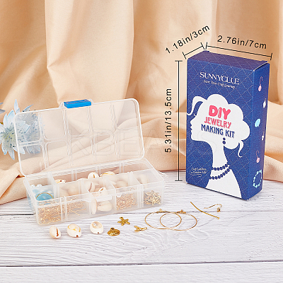 DIY Beach Themed Earring Making Kits DIY-SC0013-78G-1