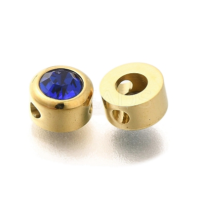 Ion Plating(IP) 304 Stainless Steel Micro Pave Cubic Zirconia Beads STAS-K263-74G-1
