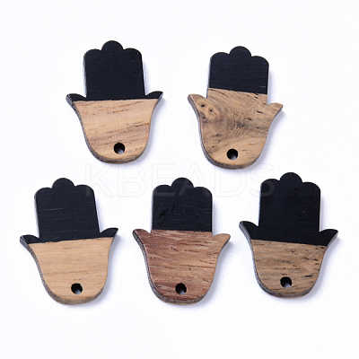 Resin & Walnut Wood Pendants RESI-N025-011A-B04-1