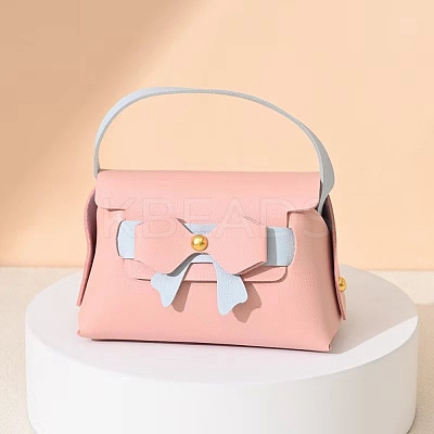 Foldable Imitation Leather Wedding Bowknot Candy Bags CON-WH0087-93A-1