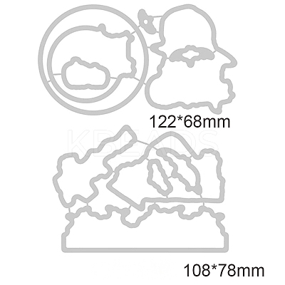 Carbon Steel Cutting Dies Stencils DIY-WH0170-366-1