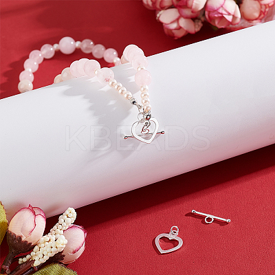 2Pcs 925 Sterling Silver Toggle Clasps FIND-PH0022-60-1