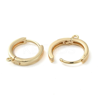 Brass Hoop Earrings Finding X-KK-H455-62G-1