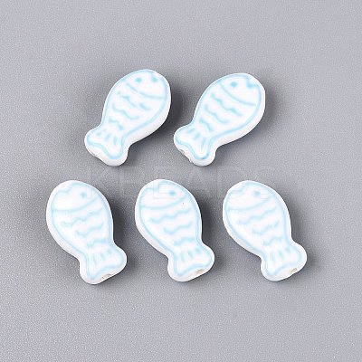Handmade Porcelain Ceramic Beads PORC-Q005-05D-1