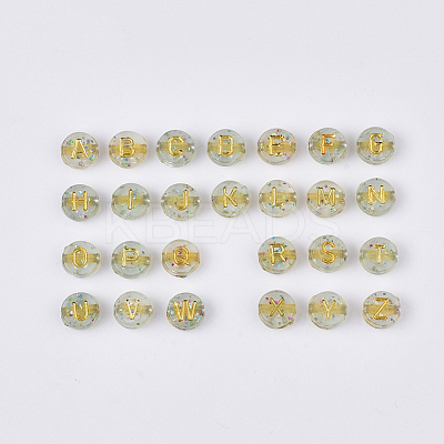 Plating Transparent Acrylic Beads TACR-T008-01A-1