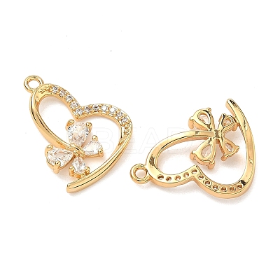 Brass Micro Pave Cubic Zirconia Pendants KK-A281-07G-1