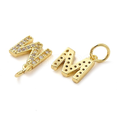 Brass Micro Pave Cubic Zirconia Pendants KK-M273-02G-M-1