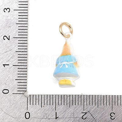304 Stainless Steel Enamel Pendants STAS-F358-01G-12-1