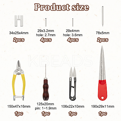 Stainless Steel Knitting Tool Set DIY-GA0006-60-1
