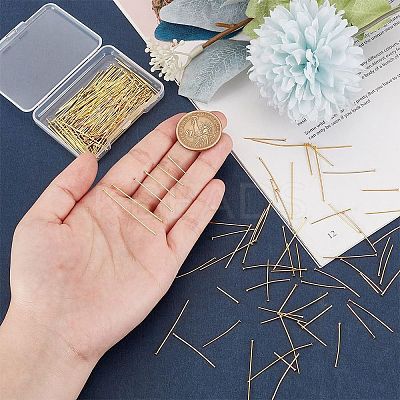 6 Styles 304 Stainless Steel Flat Head Pins STAS-AR0002-28G-1