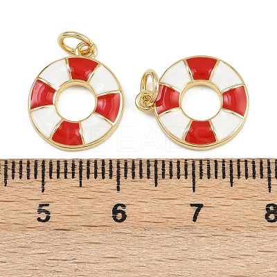 Brass Enamel Charms KK-L240-29G-02-1