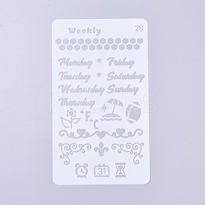 Plastic Reusable Drawing Painting Stencils Templates DIY-G027-G28-1