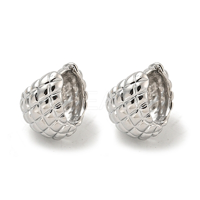 Round Brass Hoop Earrings EJEW-L211-011E-P-1