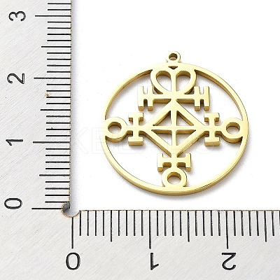 304 Stainless Steel Pendants STAS-D036-09G-1