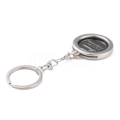 Zinc Alloy Keychain Cabochon Settings KEYC-B040-01P-1