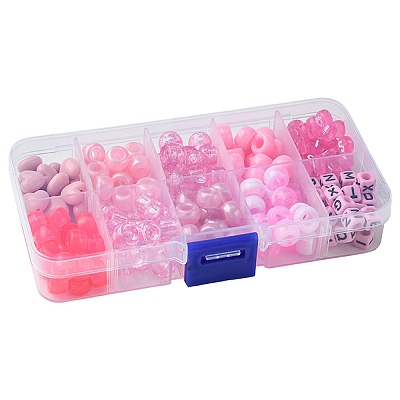 200Pcs 10 Styles Plastic Pearlized Beads FIND-FS0002-34-1