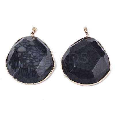 Natural Crackle Agate Big Pendants G-R469-05A-1