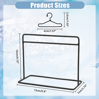 Iron Doll Clothes Rack & Hangers DJEW-FH0001-17A-1
