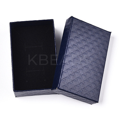 Rhombus Textured Cardboard Jewelry Boxes CBOX-T006-02B-1