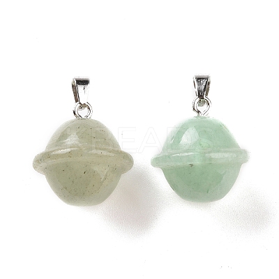 Natural Green Aventurine Pendants G-B041-01P-14-1