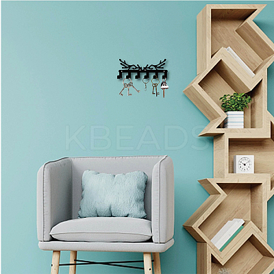 Iron Wall Mounted Hook Hangers AJEW-WH0156-054-1