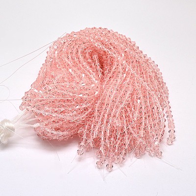 Imitate Austrian Crystal Bicone Glass Beads Strands GLAA-F029-6x6mm-15-1