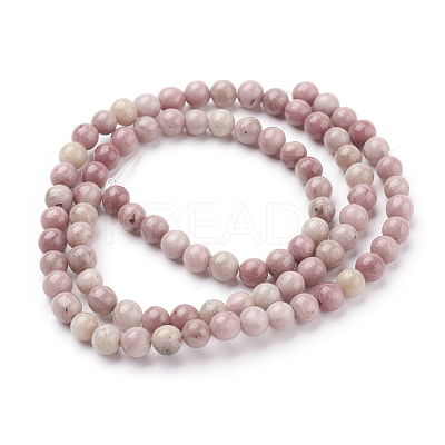Natural Rhodonite Beads Strands G-G099-4mm-33-1