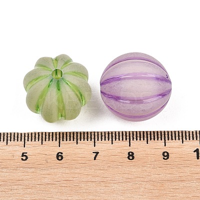 Frosted Transparent Acrylic Pumpkin Beads FIND-B065-05D-1