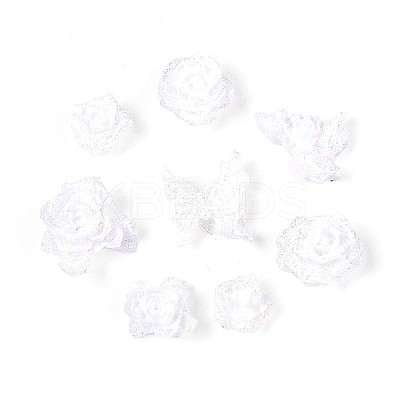 Luminous Flower Resin Cabochons CRES-T025-10A-1